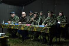 Minister Vučević and General Mojsilović Visit Members of 250th Rocket Brigade on New Year’s Eve