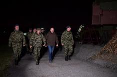 Minister Vučević and General Mojsilović Visit Members of 250th Rocket Brigade on New Year’s Eve