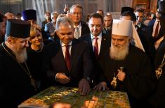 Ministers Vulin and Shoigu visit Church of Saint Sava