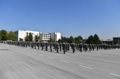 Final rehearsal of the promotion ceremony of the Serbian Armed Forces’ youngest officers