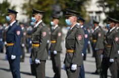 Final rehearsal of the promotion ceremony of the Serbian Armed Forces’ youngest officers