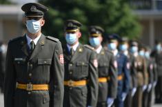 Final rehearsal of the promotion ceremony of the Serbian Armed Forces’ youngest officers