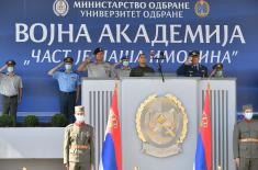 Final rehearsal of the promotion ceremony of the Serbian Armed Forces’ youngest officers