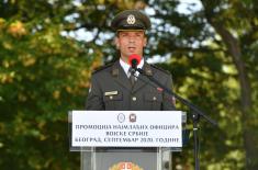 Final rehearsal of the promotion ceremony of the Serbian Armed Forces’ youngest officers