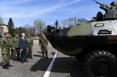 Minister Vučević visits 2nd Army Brigade at Kraljevo’s “Ribnica” Barracks