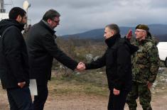 President Vučić arrives at Pasuljanske Livade Range