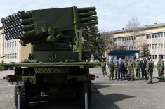 Minister Vučević visits 2nd Army Brigade at Kraljevo’s “Ribnica” Barracks