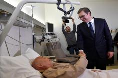 President Vučić Visited the Injured UNMIK Member at the MMA