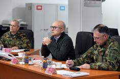 Minister Vučević and General Mojsilović Visit Defence System Operations Centre 