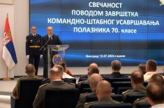 Završetak školovanja 70. klase Komandno-štabnog usavršavanja