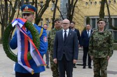 Minister Vučević lays wreath at monument to soldiers killed 1990-1999 in Vrnjačka Banja