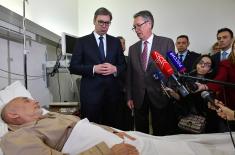 President Vučić Visited the Injured UNMIK Member at the MMA