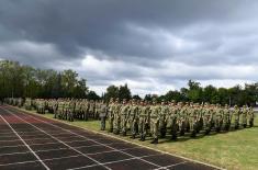 Soldiers and cadets swore an oath to the fatherland