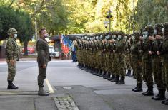 The Plaque of the University of Defence for Minister of Defence Aleksandar Vulin