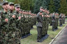 Soldiers and cadets swore an oath to the fatherland