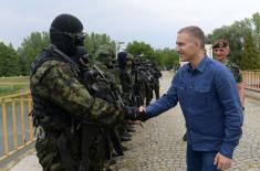 Minister Stefanović attends training conducted by river commandos serving in “Griffins“ Battalion