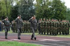 Soldiers and cadets swore an oath to the fatherland