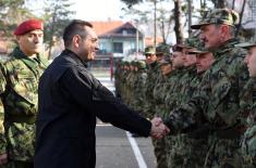 Visit to the Army Training Center in Požarevac