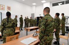 The Plaque of the University of Defence for Minister of Defence Aleksandar Vulin