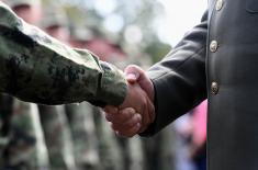 Soldiers and cadets swore an oath to the fatherland