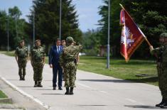 Minister Gašić visits 63rd Parachute Brigade