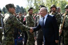 Soldiers and cadets swore an oath to the fatherland