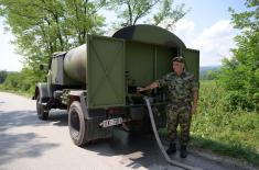 Помоћ Војске Србије у водоснабдевању у општинама Горњи Милановац и Мионица
