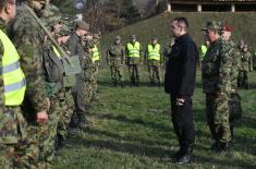 Visit to the Army Training Center in Požarevac