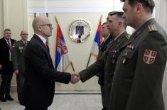 Minister Vučević visits Military Intelligence Agency