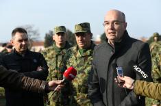 Visit to the Army Training Center in Požarevac