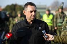 Visit to the Army Training Center in Požarevac