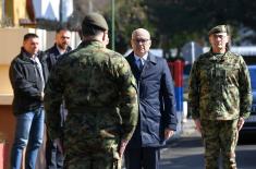 Minister Vučević visits 2nd Army Brigade