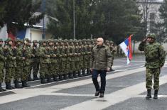Minister Vučević visits 3rd Army Brigade, Mixed Artillery Brigade