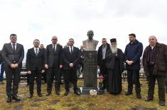 A delegation from the Ministry of Defence and the Serbian Armed Forces lays a wreath at the grave of Pavle Bulatović in Rovci  