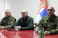 Minister Vučević visits 3rd Army Brigade, Mixed Artillery Brigade