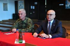 Minister Vučević visits 2nd Army Brigade