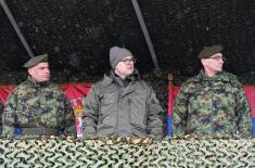 Minister Vučević visits 3rd Army Brigade, Mixed Artillery Brigade