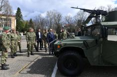 Minister Vučević visits 2nd Army Brigade