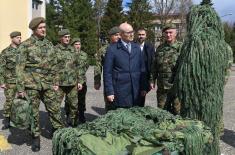 Minister Vučević visits 2nd Army Brigade