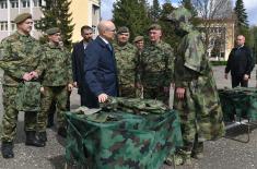 Minister Vučević visits 2nd Army Brigade