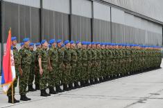 The send-off ceremony for the members of the Guard who will participate in Victory Parade in Moscow