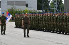 The send-off ceremony for the members of the Guard who will participate in Victory Parade in Moscow