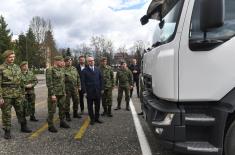 Minister Vučević visits 2nd Army Brigade