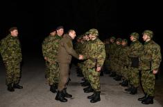 Minister Vulin with the members of 250th Rocket Brigade on the New Year’s Eve: The Serbian Armed Forces are always ready to preserve our country