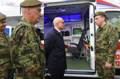 Minister Vučević visits 2nd Army Brigade