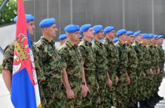 The send-off ceremony for the members of the Guard who will participate in Victory Parade in Moscow