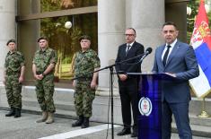 Ministar Vulin: Srbija treba i može da bude ponosna na svoju vojsku i na sve njene pripadnike 