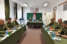 Minister of Defence Stefanović and Chief of General Staff, General Mojsilović, visit units on alert