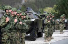 Minister of Defence Stefanović and Chief of General Staff, General Mojsilović, visit units on alert