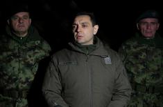 Ministar Vulin u novogodišnjoj noći sa pripadnicima 250. raketne brigade: Vojska Srbije uvek spremna da sačuva našu zemlju   